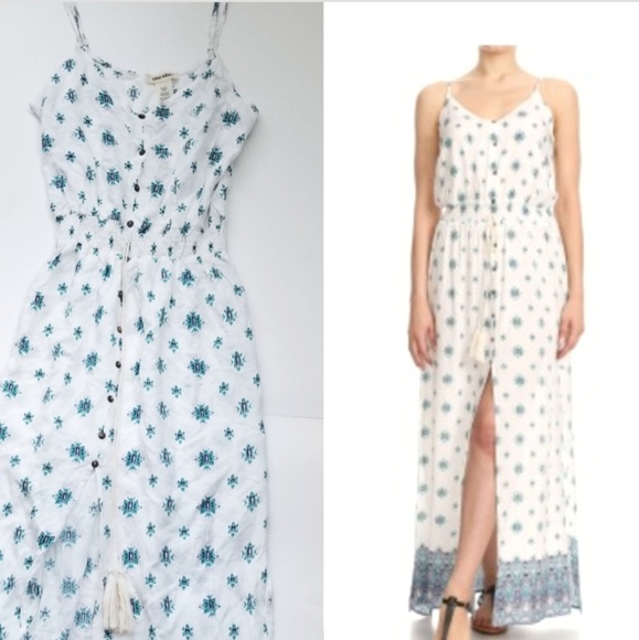 White and Mint Strap Dress - Picture 2 of 2